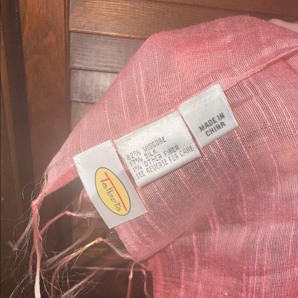 Talbots Pink Scarf - Picture 2 of 6